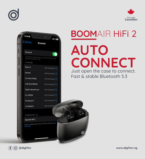 Digifon Boom Air Hifi 2 - Grey DB03G