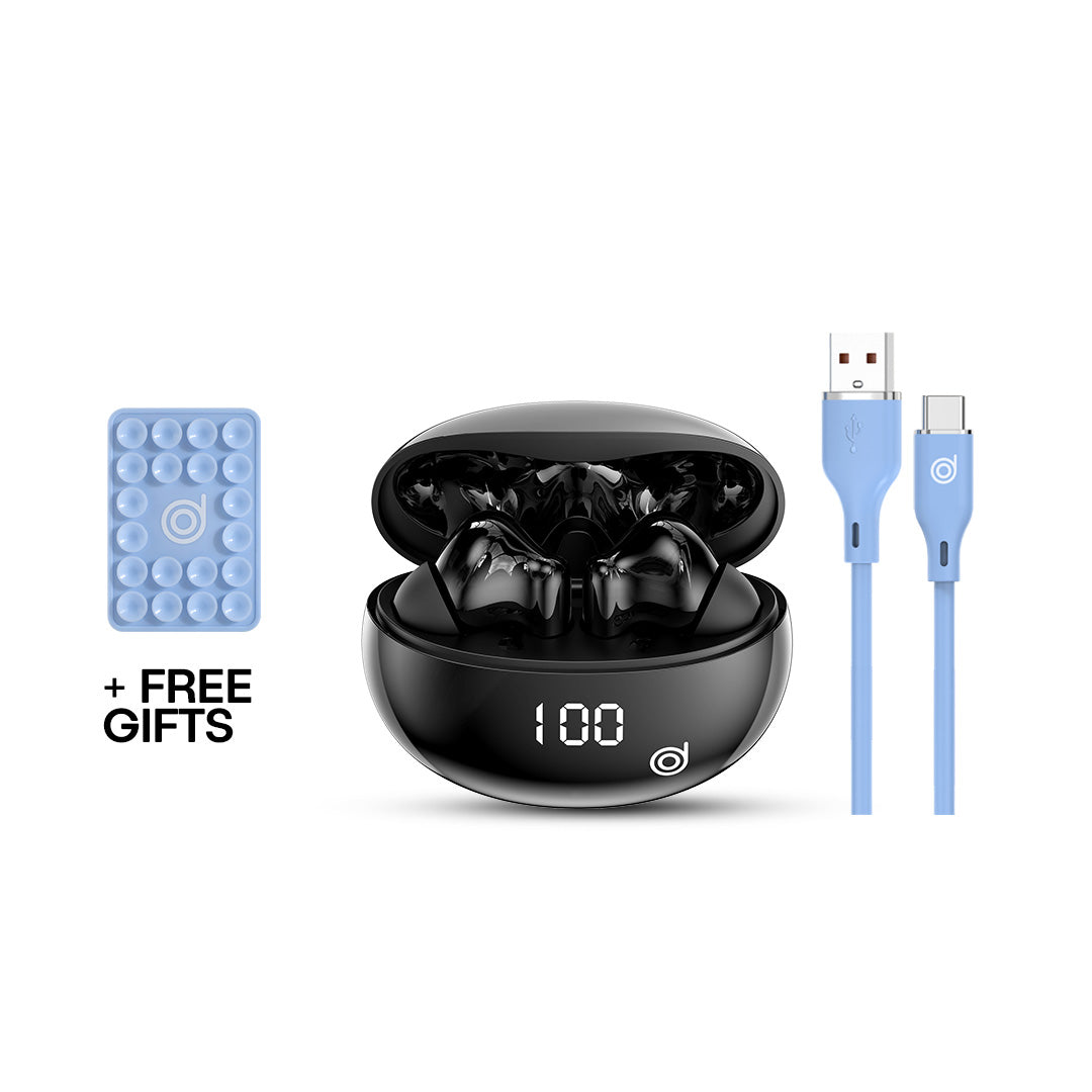 Lite Love Edition: BoomAir Lite + Blue A-C 1M Silicone Cable + FREE Blue Silicone Suction Cups