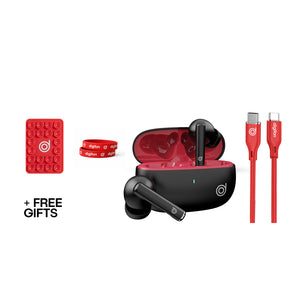 Deep Bass Love Edition: BoomAir Bass + Red C-C 1M Silicone Cable + FREE Red Silicone Suction Cups + Red Wristband