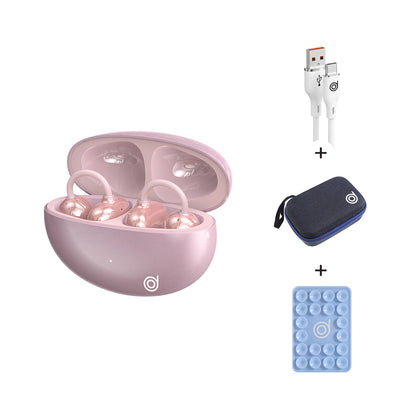 Digifon Stone Bud Metallic Rose Gold + Silicone USB A to Type C 1M With free Succer Card Holder & Dap Bag