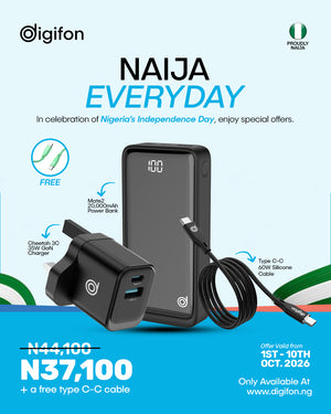 Naija Everyday: Mate2 20,000mAh + Cheetah 3C 35W Charger +  C-C 60W Silicone Cable