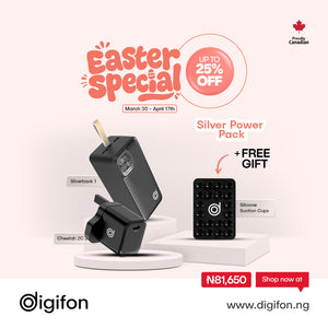 Silver Power Pack: Silverback 1 50,000mAh + Cheetah 2C 20W USB-C only + black Suction Cups