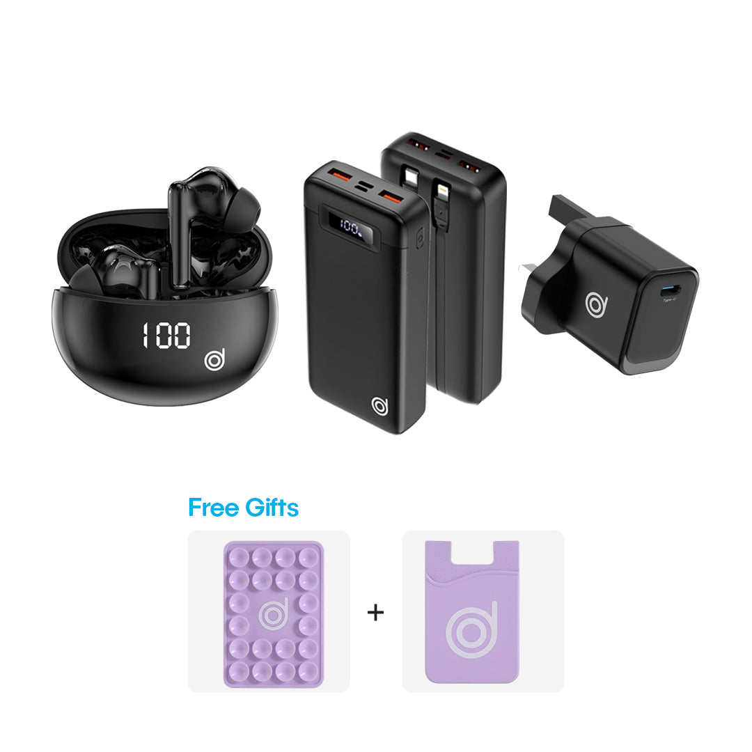 Ileya Gorilla Trio : WX2 Powerbank + BoomAir LITE + Cheetah 2C + FREE Lavender silicone cardholder, suction cups