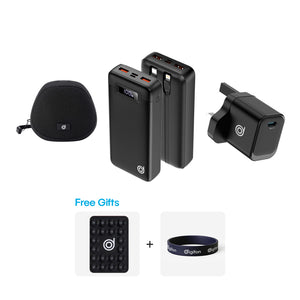 Ileya Q-Trio 1 : BoomQ black + WX1 Powerbank + Cheetah 2C + FREE black silicone suction cups , cobalt blue wristband