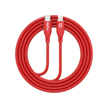 Ultra Durable & Fast Silicone USB C to Lightning 1M Cable 27W - digifon