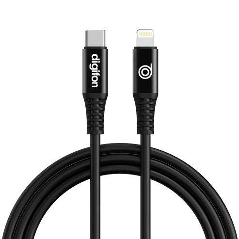 Digifon USB C to Lightning 1M Cable Black DIG-CL1B